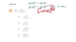 HKDSE Sample Paper 2 Q31 Rational Function