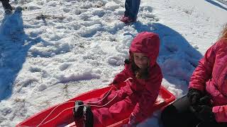 Sophie First Sledding Experience
