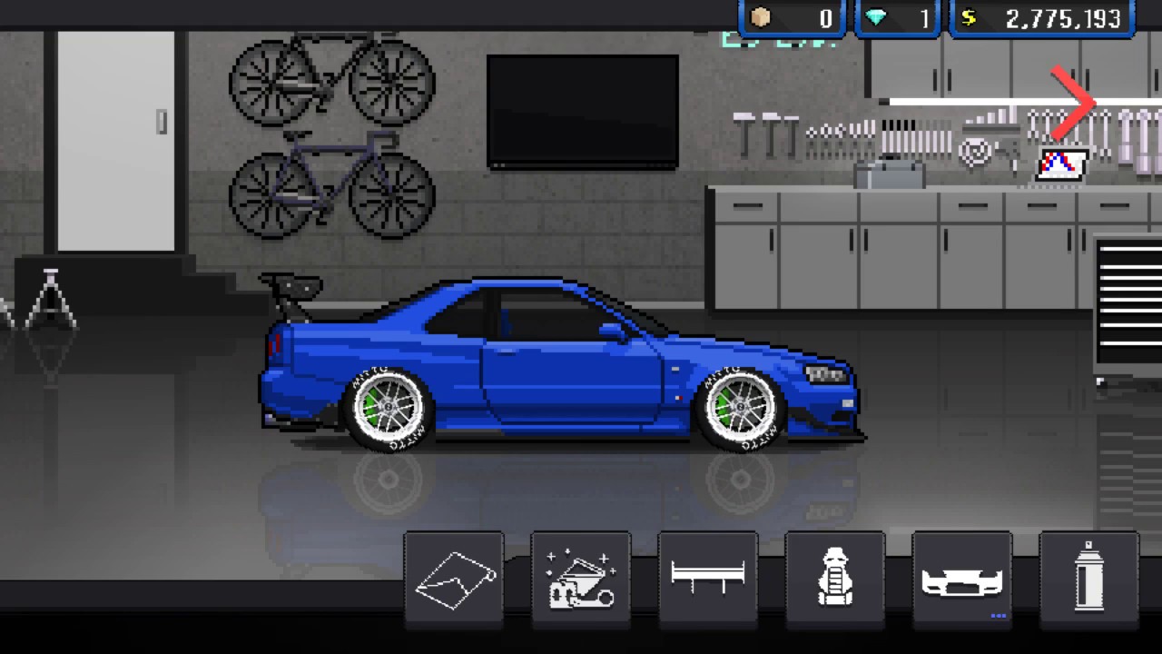 Pixel car racer gtr tune