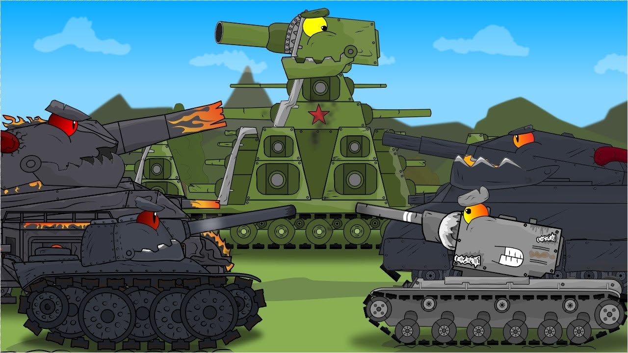 кв 44 сражается. танк дора из мультика кв 44. кв-44р из мультика про танки геранд. кв-44 танк геранд. танк кв-44 мультик про танки.