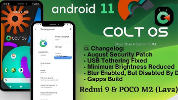 Reviews Custom ROM ColtOS Enigma Android 11 Redmi 9 I 9 prime |Poco M2 | smooth Full Custom