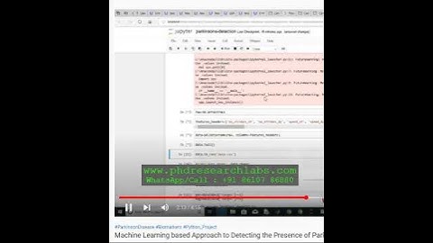 Machine Learning based Approach to Detecting the Presence of Parkinson’s Disease - PYTHON PROJECT