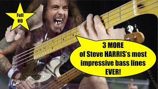 3  MORE of Steve HARRIS's most impressive bass lines with drums! chords