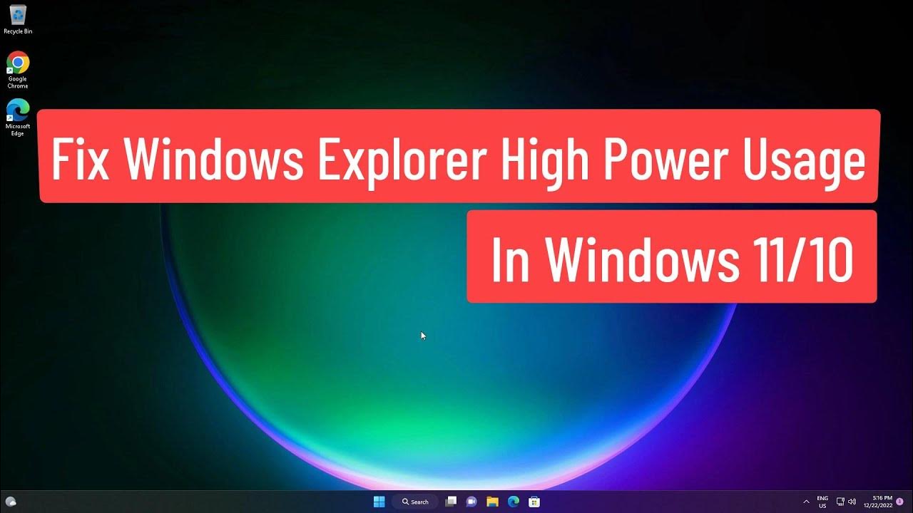 Fix Windows Explorer High Power Usage In Windows 11/10 YouTube