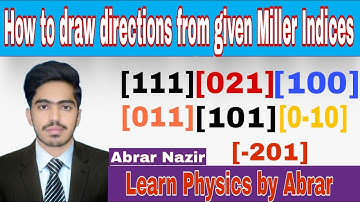 How to draw directions from given Miller Indices I Crystallographic Directions I Miller indices I