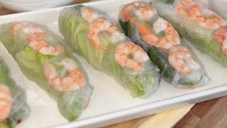 How to roll the perfect Vietnamese shrimp.   Spring roll | MyHealthyDish