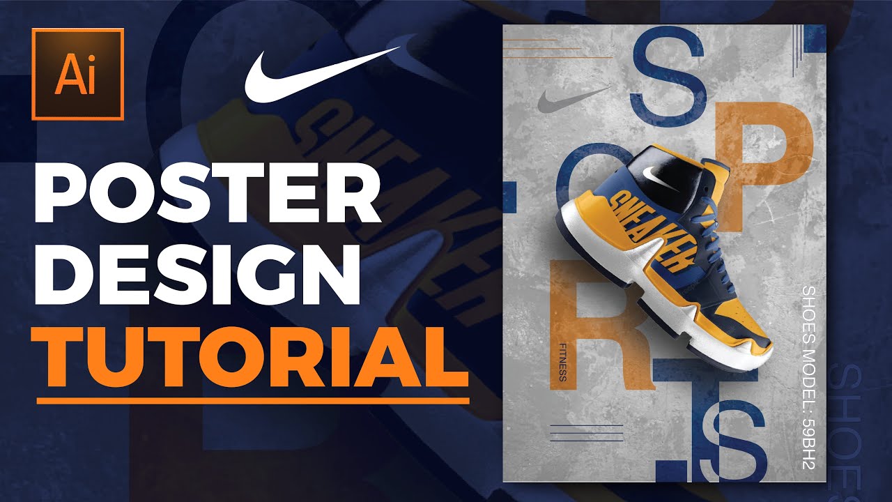 Nike Shoes Poster 2023 | Adobe Illustrator Tutorial - YouTube