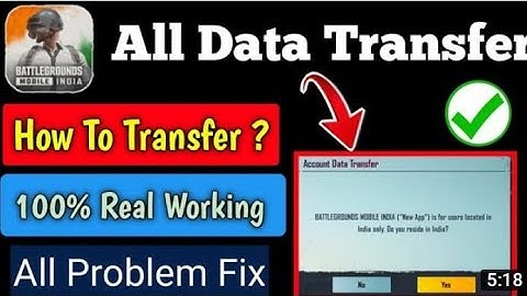BATTLEGROUNDS MOBILE INDIA : TRANSFER PUBG GOOGLE PLAY ACCOUNT | DATA TRANSFER PROBLEM SOLVED