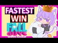 【Hololive】Okayu: FASTEST WIN EVER【Fall Guys】【Eng Sub】