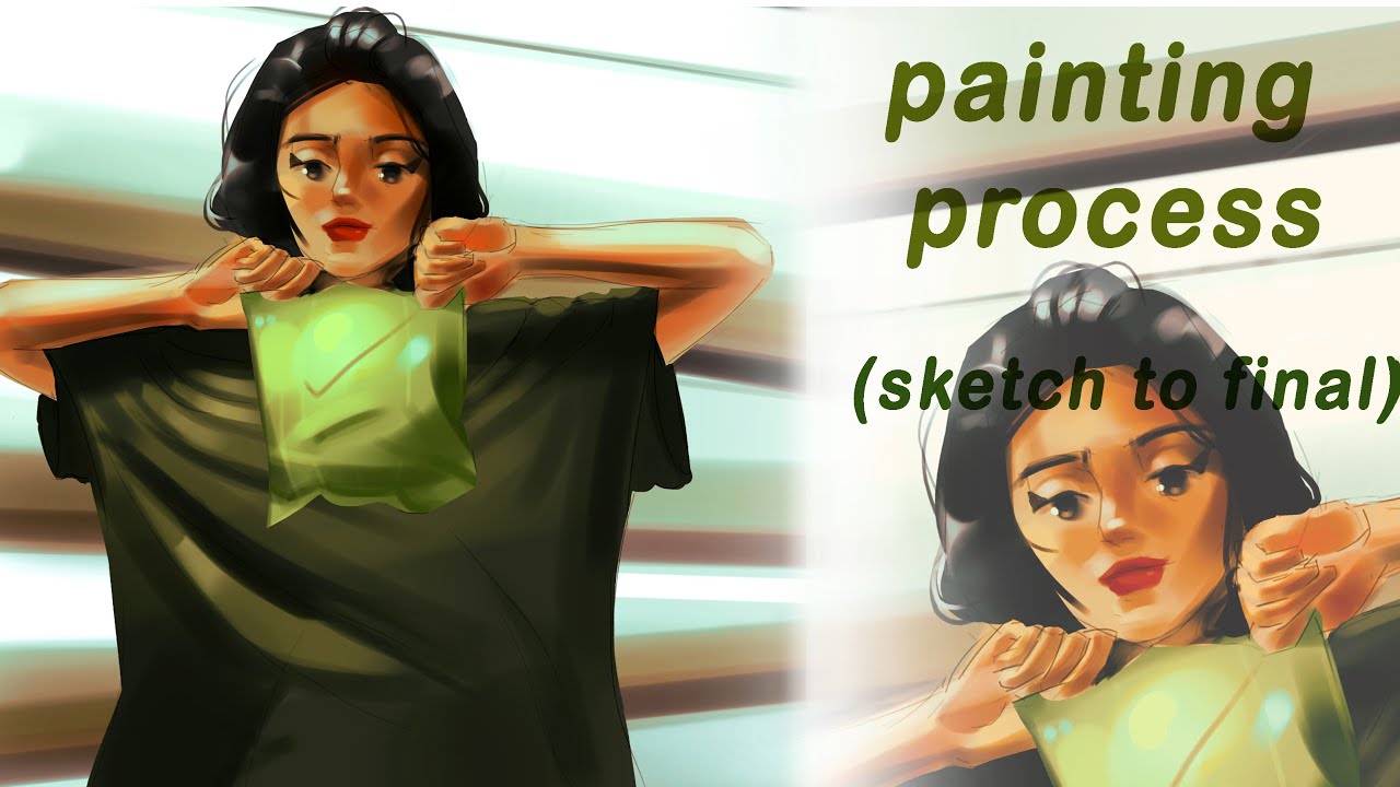 Original Character Painting Process - (Sketch to Color) [KRITA] - YouTube