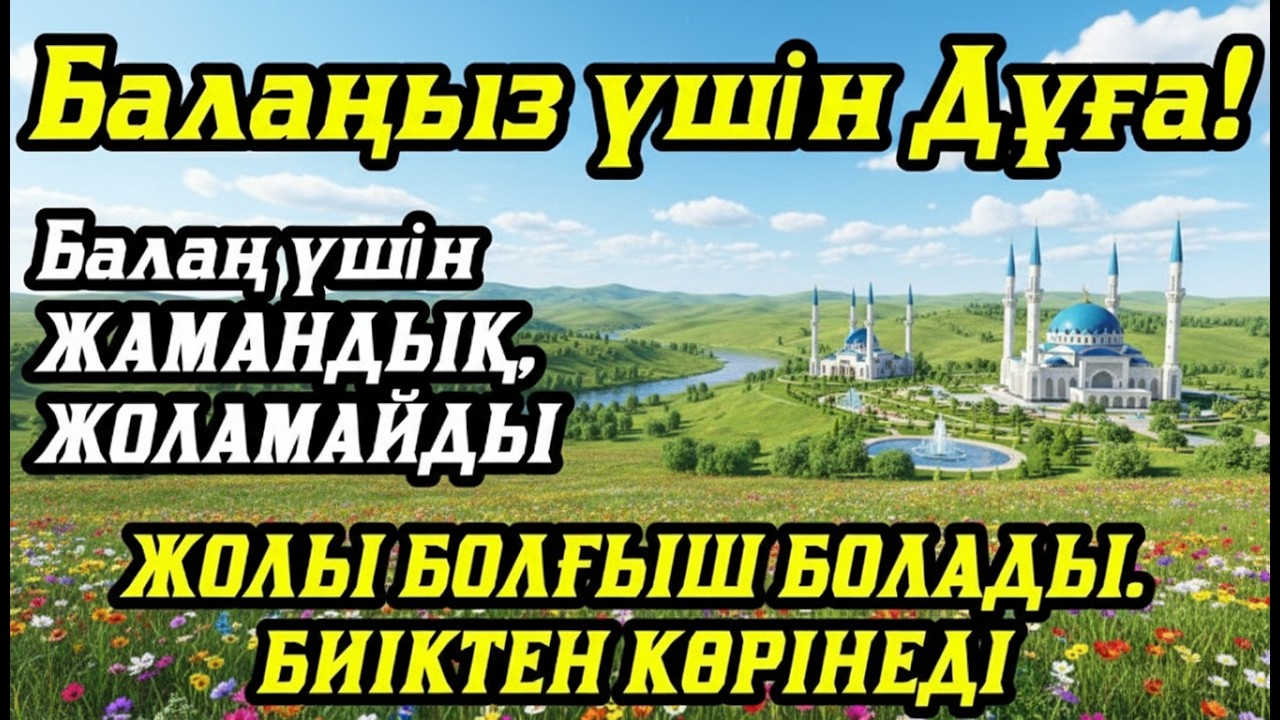 🤲🙏💯Балаңызға еш жамандық бәлекет кесір жоламайды, жетістікке жетеді
