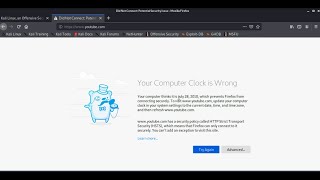 Problem KaliLinux Live- Your computer Clock is Wrong in Web Browser