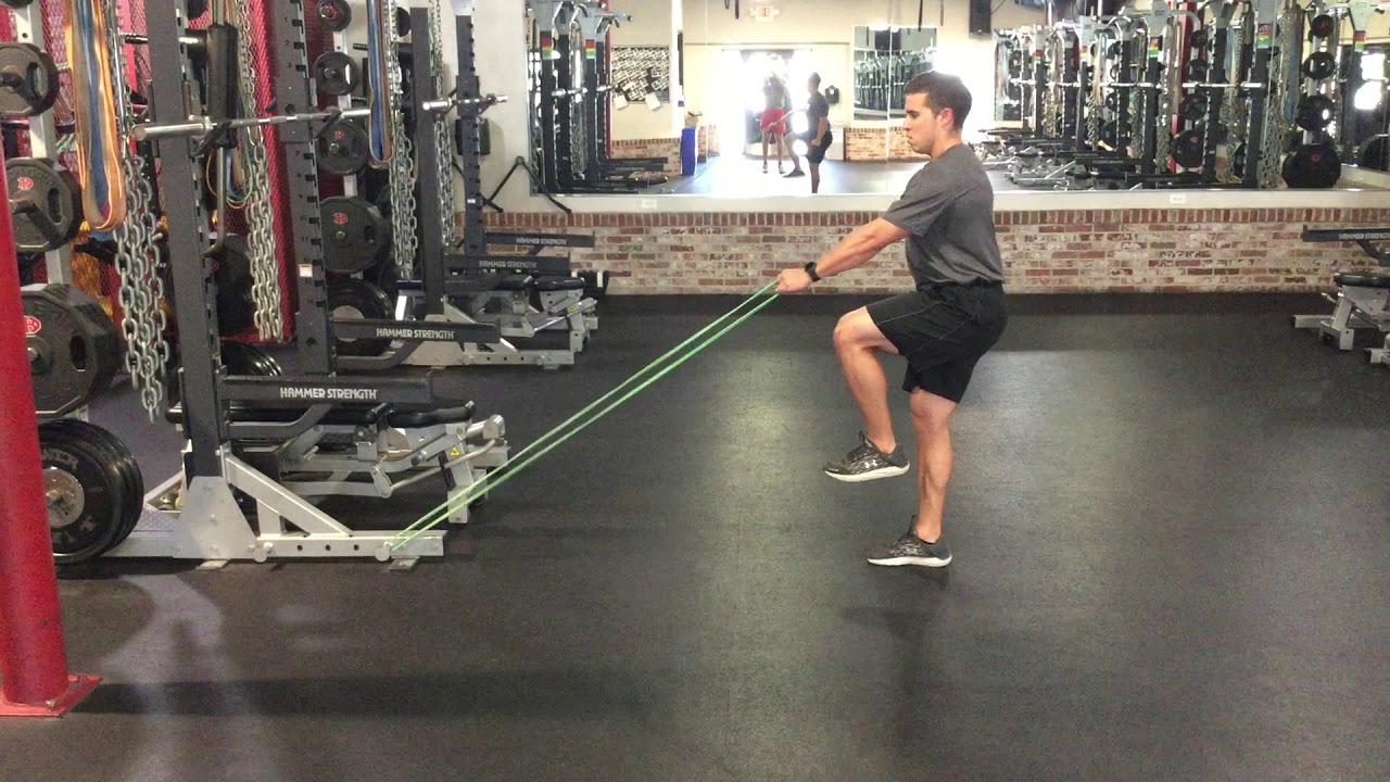 1 Leg RDL - Single Arm Band Row - YouTube