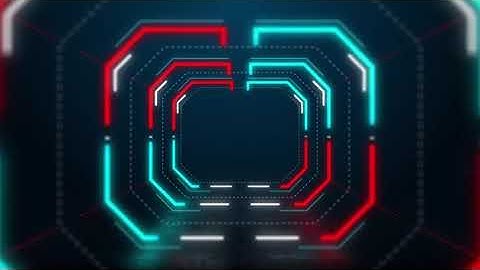 Moving forward inside abstract neon light hexagon tunnel 4k HD Video Clip.