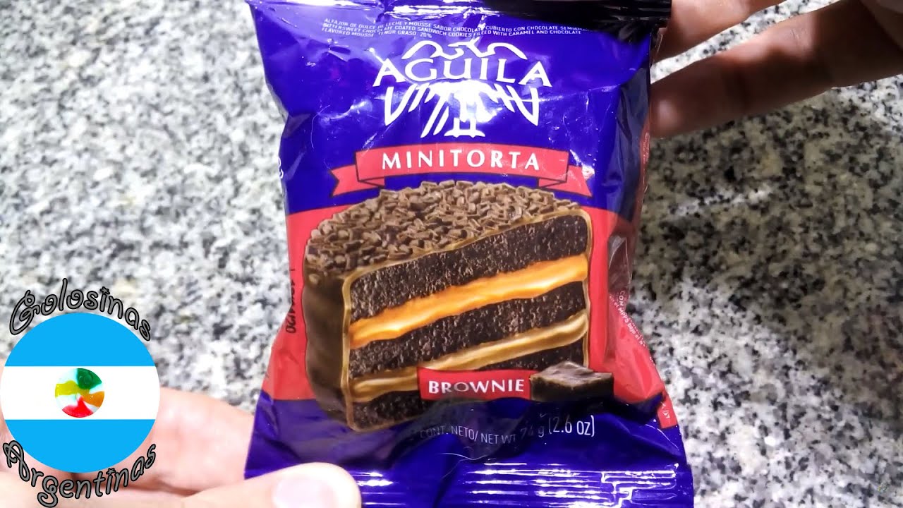 Águila Minitorta Brownie Alfajor Triple Dulce de Leche y Mousse Chocolate  bañado en Chocolate - YouTube
