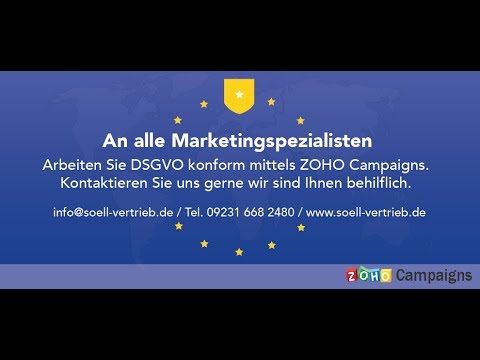 ZOHO Campaigns - Arbeiten Sie DSGVO konform