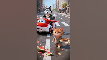 Shocking! The kitten, The dog , The Transformers!#shorts #cat #ai #story #kitten #autobots