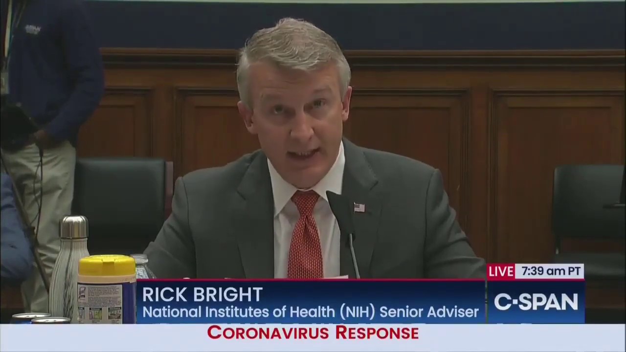 Rick Bright Dr. Rick Bright “Without better planning 2020 could be the darkest ...