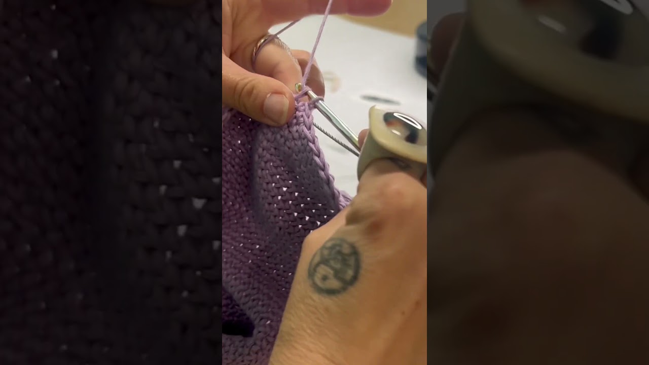 How to crochet a wire into the brim of your Packable Sun Hat project kit! 