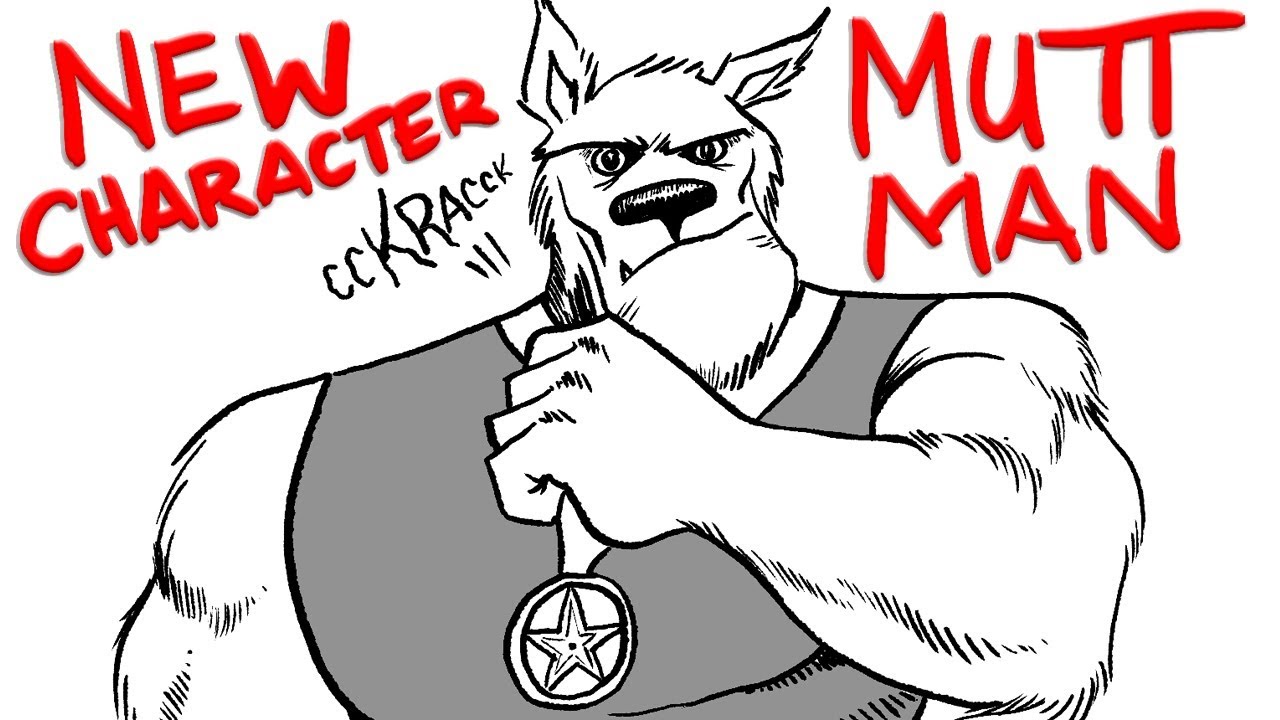 Sketch to digital inks MuttMan character YouTube