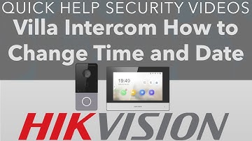 Hikvision IP Intercom How to Change Time & Date DS-KH6320-WTE1