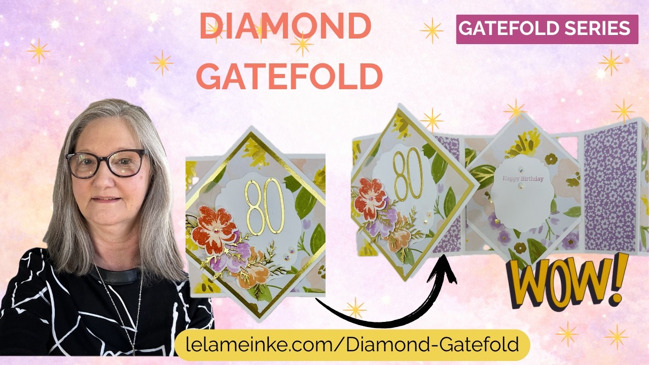 Diamond Gatefold Fun Fold Card Tutorial | Petals of Beauty - YouTube