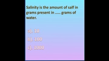(MCQ) "Salinity of water" CBSE/NCERT Science Class 7|#BrightIQ | #Shorts