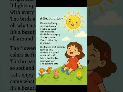 Um Lindo Dia | Poema em Inglês para crianças | Poemas em Inglês | #tesourosescritos #curtas #feed...