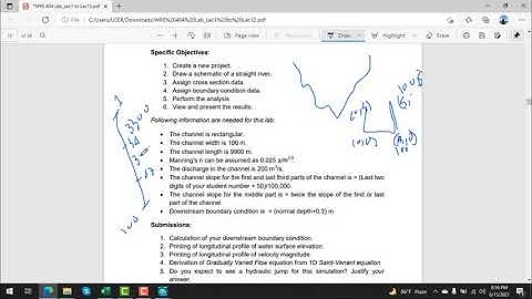 Hecras Tutorial 2 Steady flow simulation in different slope condition