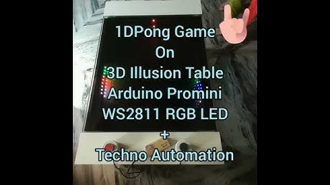 1D Pong Game on 3D illusion Table