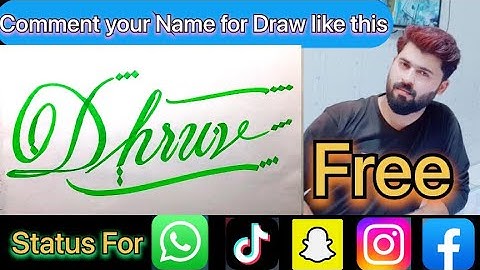 Dhruv Name Signature Calligraphy Status | How to Cursive write with cut Marker #dhruv