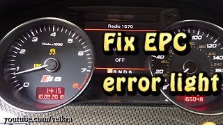 Audi S8 V10 5.2 EPC error light repair first step