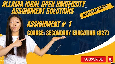 code 827|AIOU SOLVED ASSIGNMENT#1|827|Autumn 2023|Secondary education |M.A,M.Ed|#2023#aiou#827