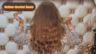 Eazicolor Medium Chestnut Blone One Shade Dye by Nazia Khan // One Shade Hair Colour Step-by-Step