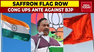 Saffron Flag Face-Off Rages On As Congress Up The Ante Against BJP Govt Over KS Eshwarappa's Remark