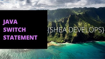 Beginner Java Tutorial on Switch Statements