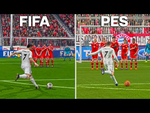 Cristiano Ronaldo Free Kicks | FIFA vs PES From 2004 to 2022