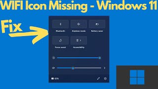 Windows 11 - Wifi Icon Missing - Get Internet Back