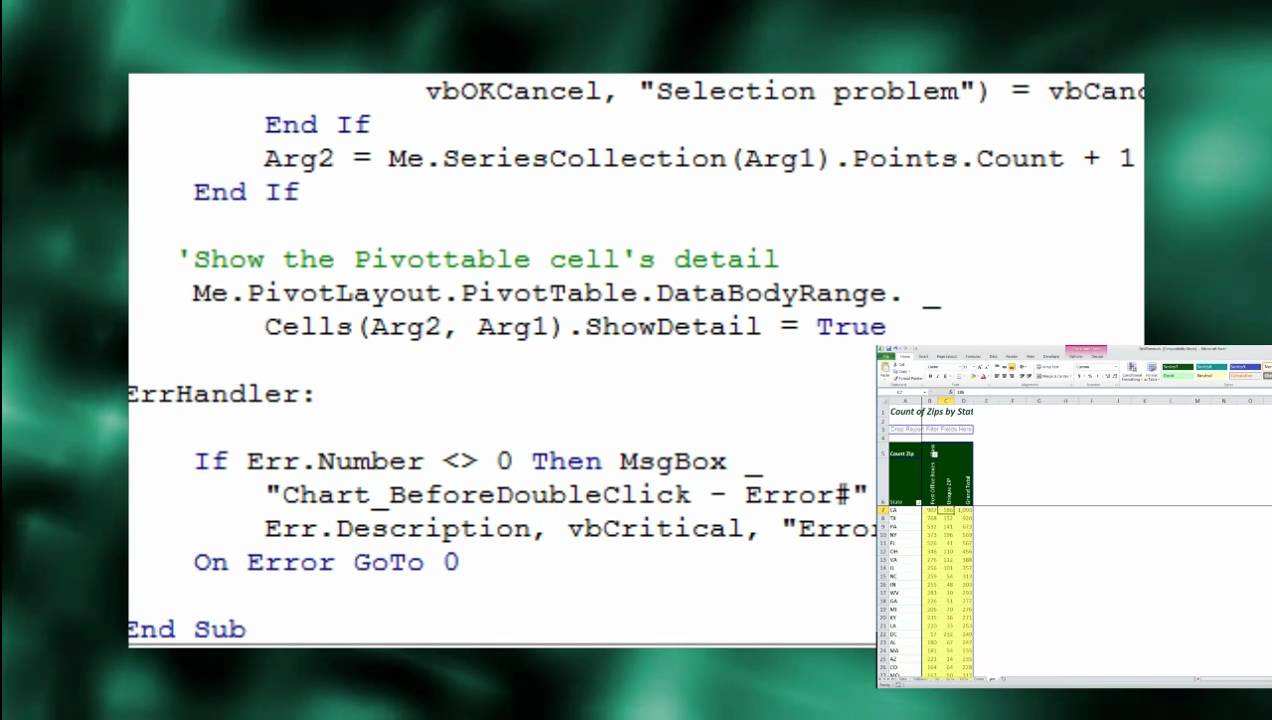 Excel Drill Down Pivot Chart