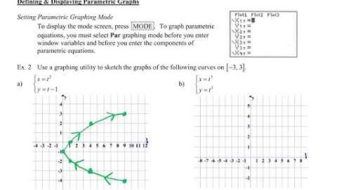 PCH: Lesson 9.5 Parametric Equations Part 1