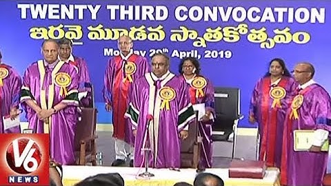Prof Goverdhan Mehta Attends 23rd Convocation At Dr. B.R.Ambedkar Open University | V6 News