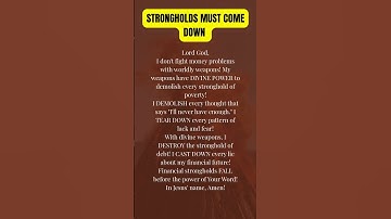 Thumbnail of Spiritual Warfare Prayer for Breaking Financial Strongholds #prayer #shorts