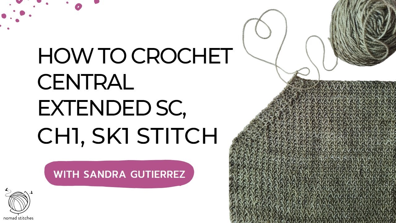 Изучите мой новый ЛЮБИМЫЙ ШОВ: центральный удлиненный столбик без накида, 1 возд. п., 1 накид!