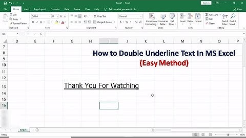 How to Double Underline Text In MS Excel (Easy Method)