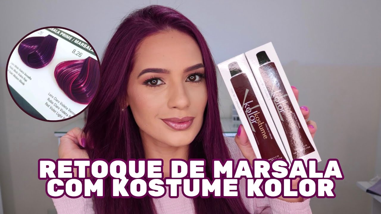 RETOQUE DO CABELO MARSALA COM KOSTUME KOLOR #cabelomarsala #kostumekolor