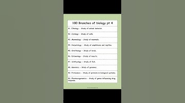 Branches of Biology: Definition, Main Types, Major Fields, and All You Need to Know