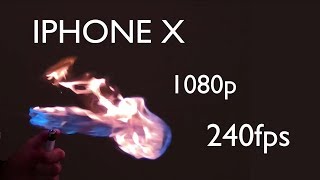iPhone X Slow Motion Footage - Fire