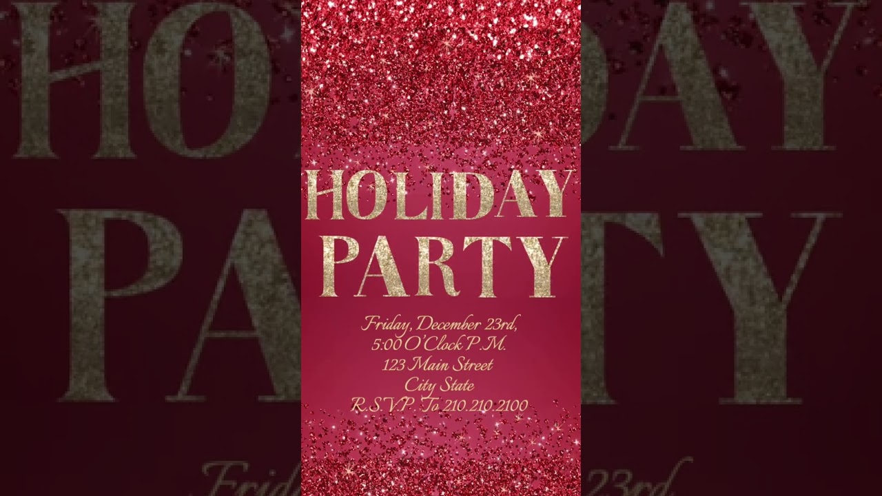 Holiday Party Video Invitation
