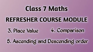 Refresher Course Module