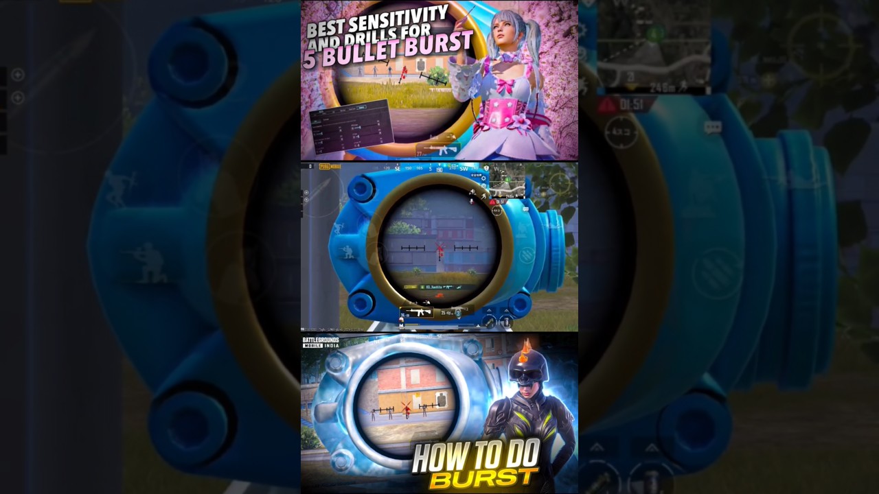 4x Burst Pixel knock 🔥 BGMI & PUBG ZERO RECOIL SENSITIVITY ✅